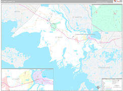 St. Mary Parish (County), LA Digital Map Premium Style